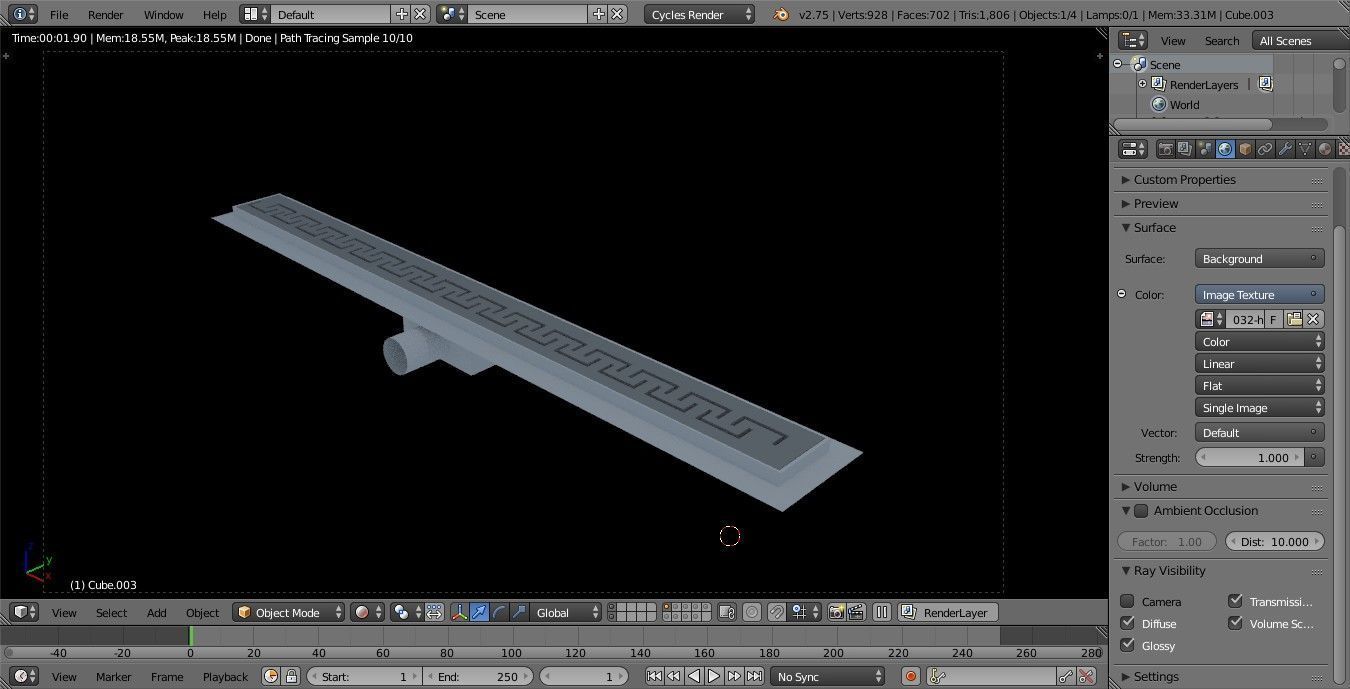shower drains pack many formats 3D model_2