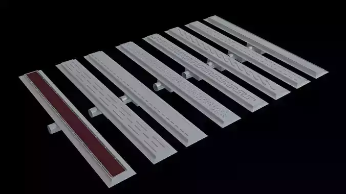 shower drains pack many formats 3D model