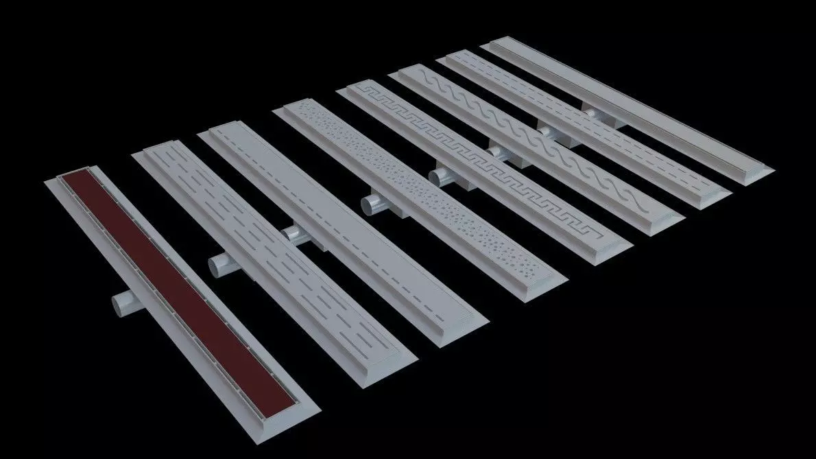 shower drains pack many formats 3D model_0