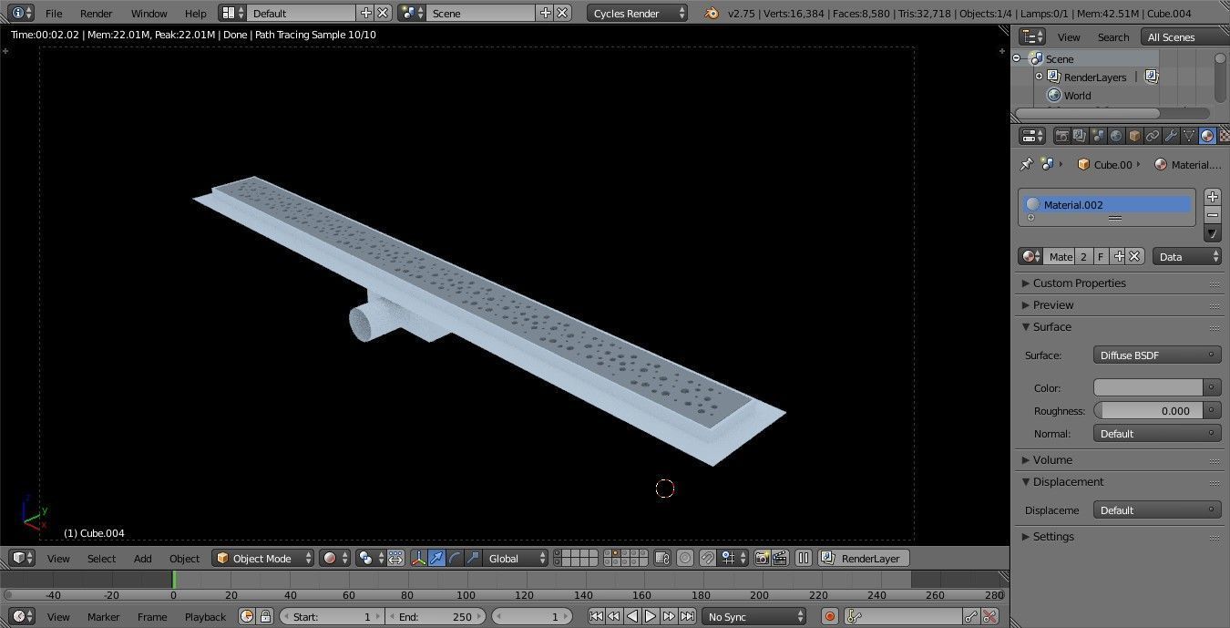 shower drains pack many formats 3D model_5