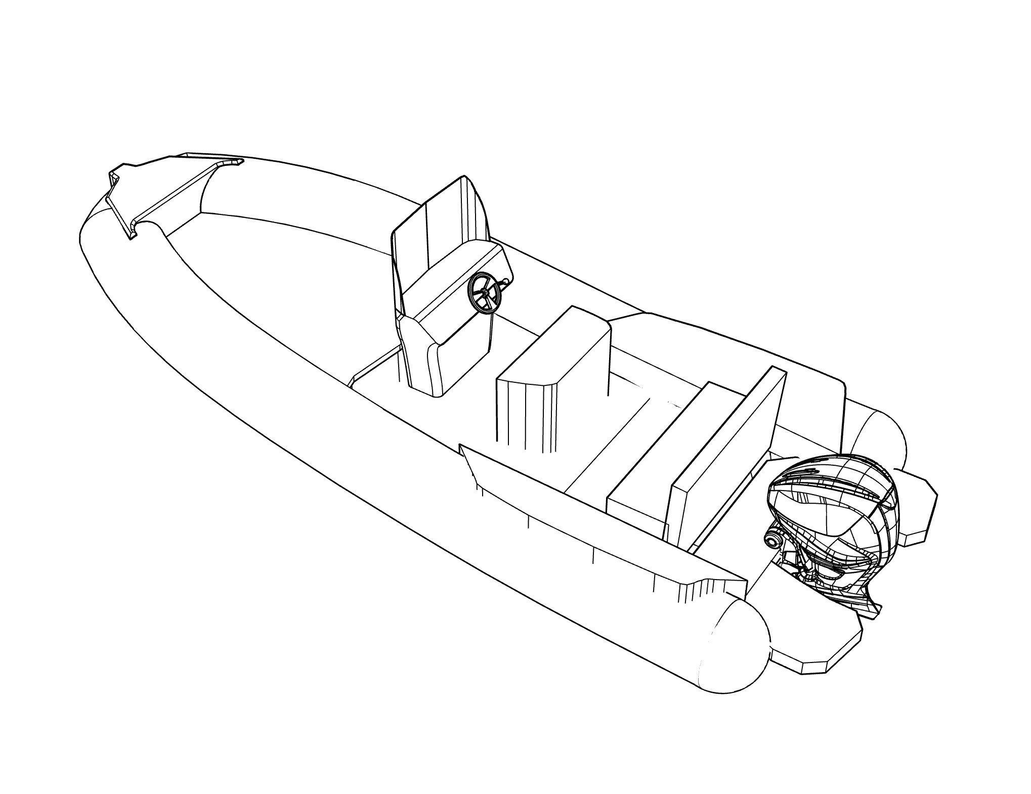 Salpa Soleil 20 Rubber Boat Free 3D model_11