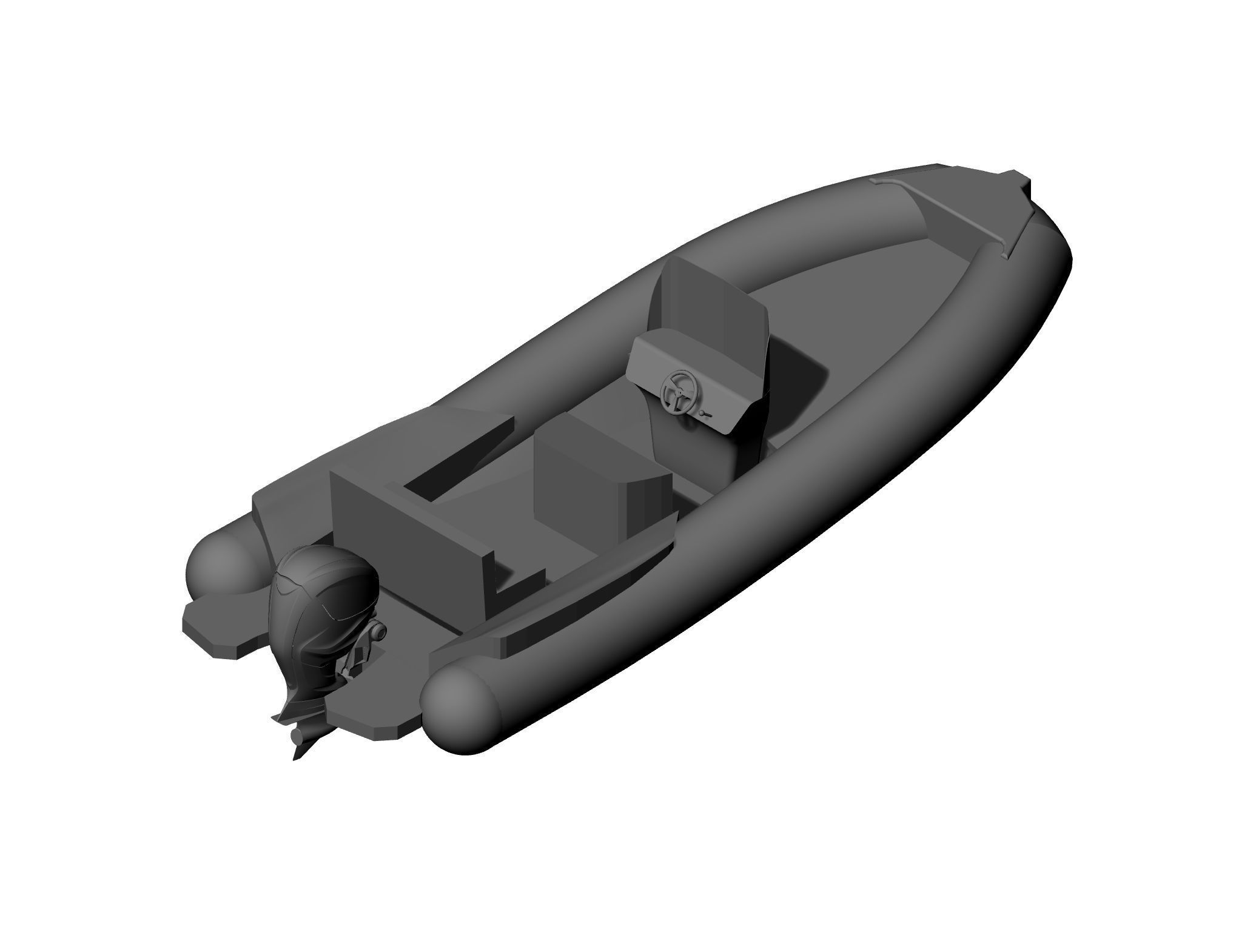 Salpa Soleil 20 Rubber Boat Free 3D model_3