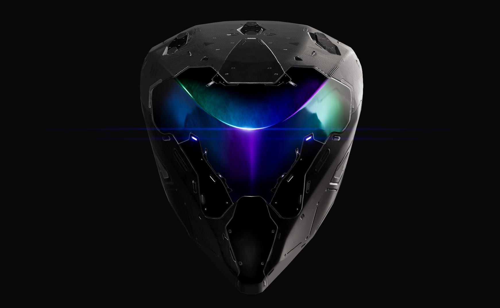 Sci-Fi Helmet Model - CG Ready Low-poly 3D model_7