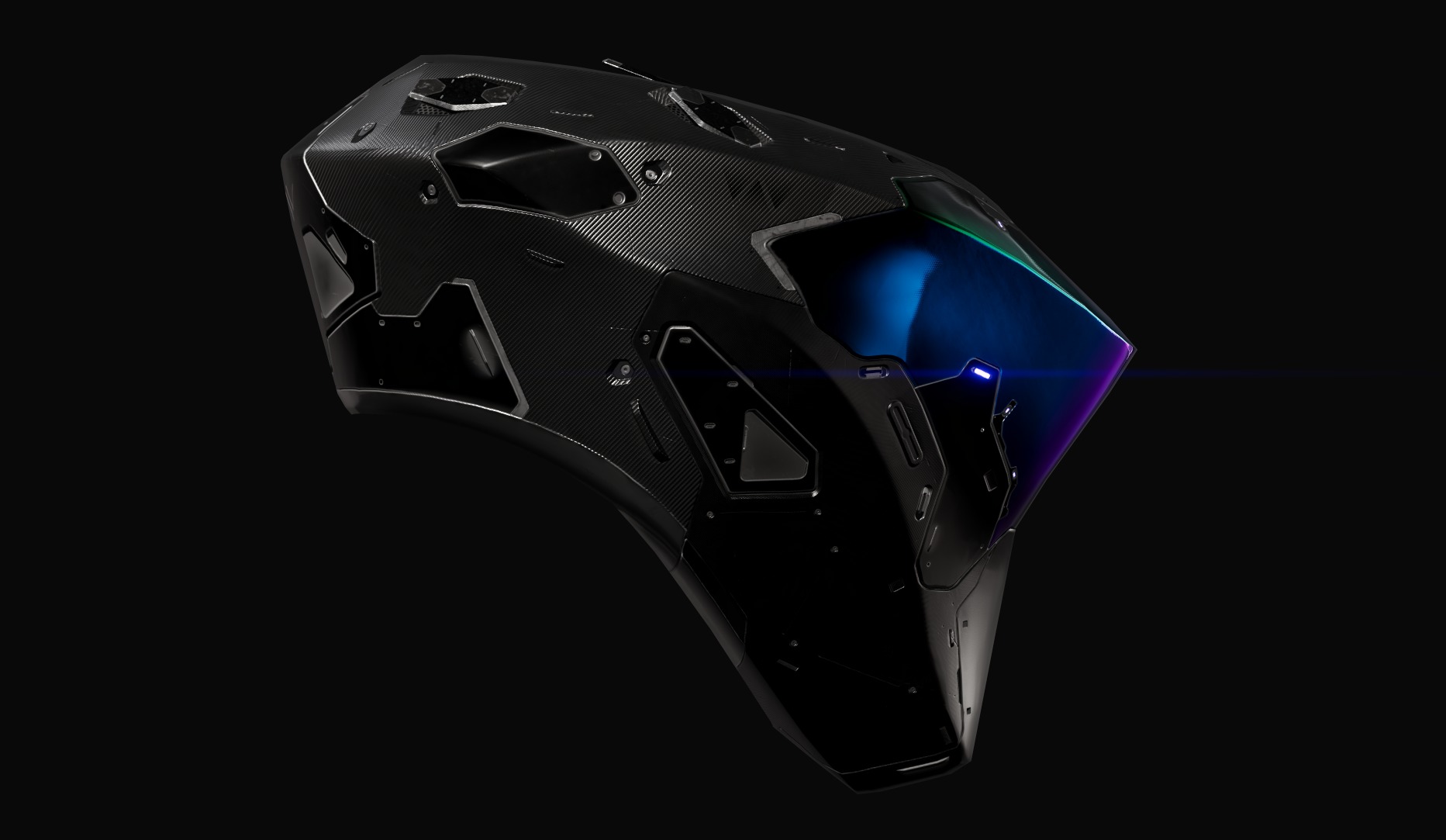 Sci-Fi Helmet Model - CG Ready Low-poly 3D model_6