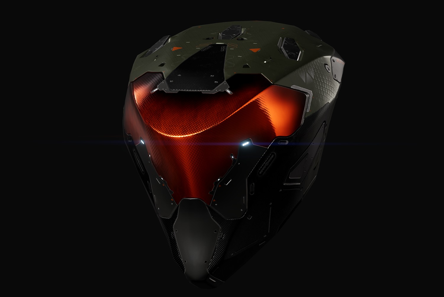 Sci-Fi Helmet Model - CG Ready Low-poly 3D model_8