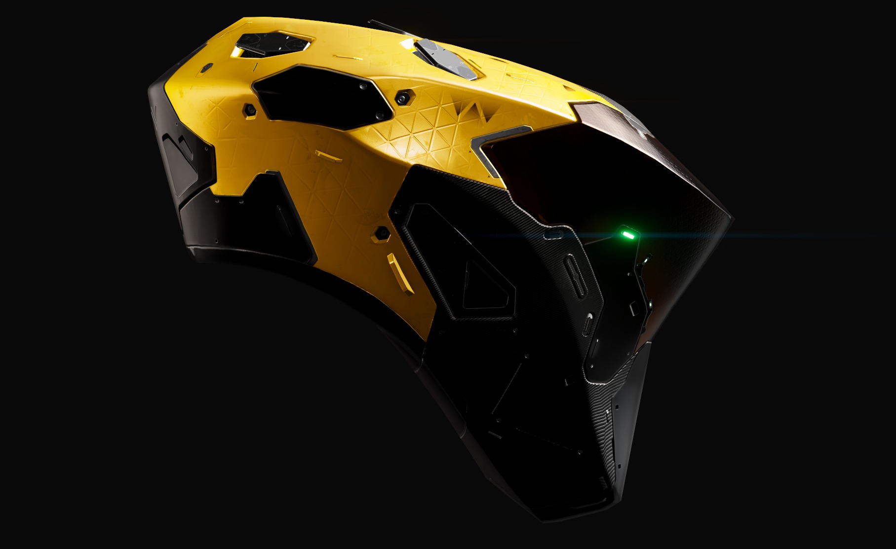 Sci-Fi Helmet Model - CG Ready Low-poly 3D model_14