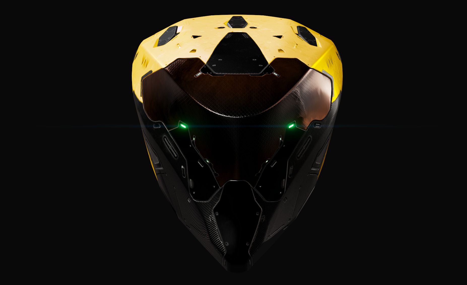 Sci-Fi Helmet Model - CG Ready Low-poly 3D model_12