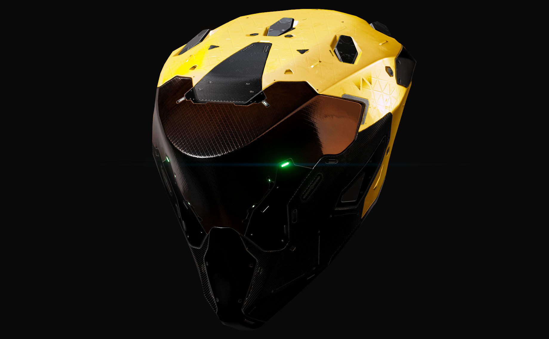 Sci-Fi Helmet Model - CG Ready Low-poly 3D model_13