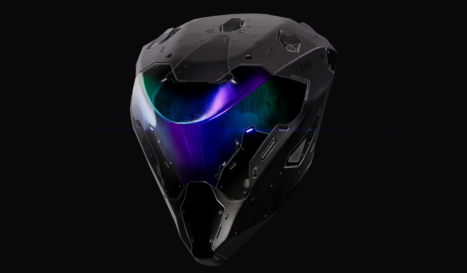 Sci-Fi Helmet Model - CG Ready Low-poly 3D model_10