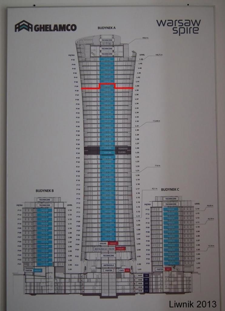 3D Model Warsaw Spire Simplified Skyscraper Tower 3D model_1