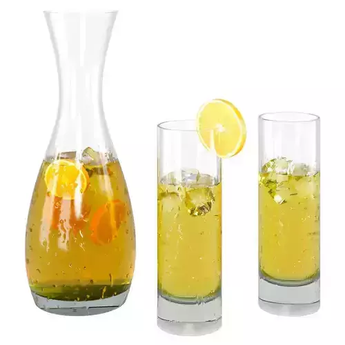 Carafe with Juice Low-poly 3D model