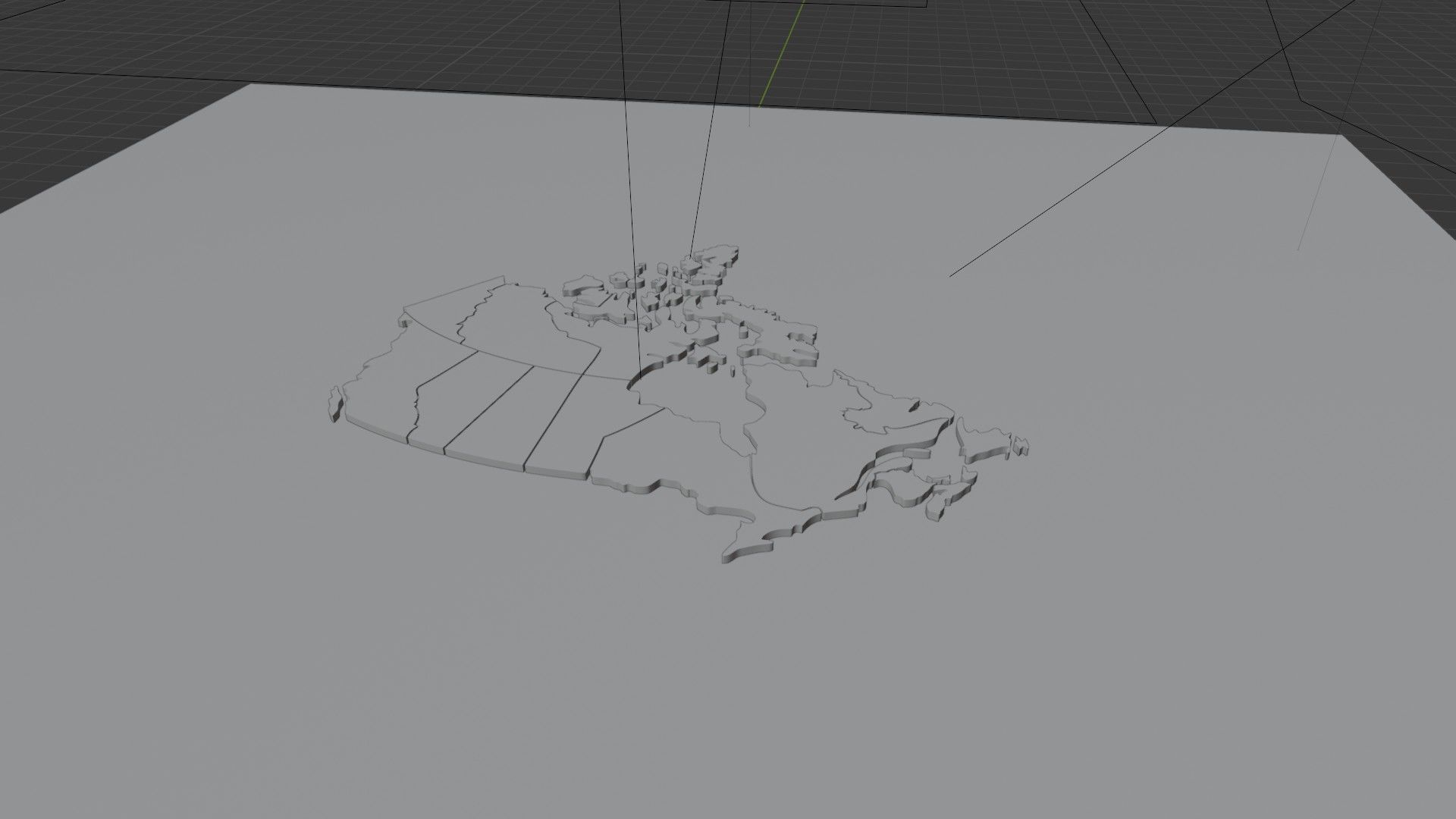 Canada map in 3D 3D model_4