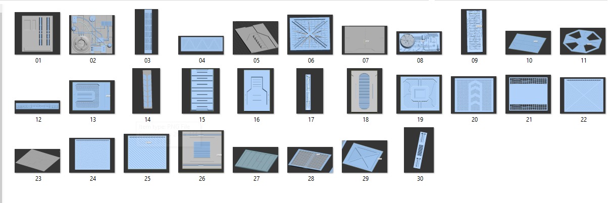 30 SCIFI  panels 3D model_4