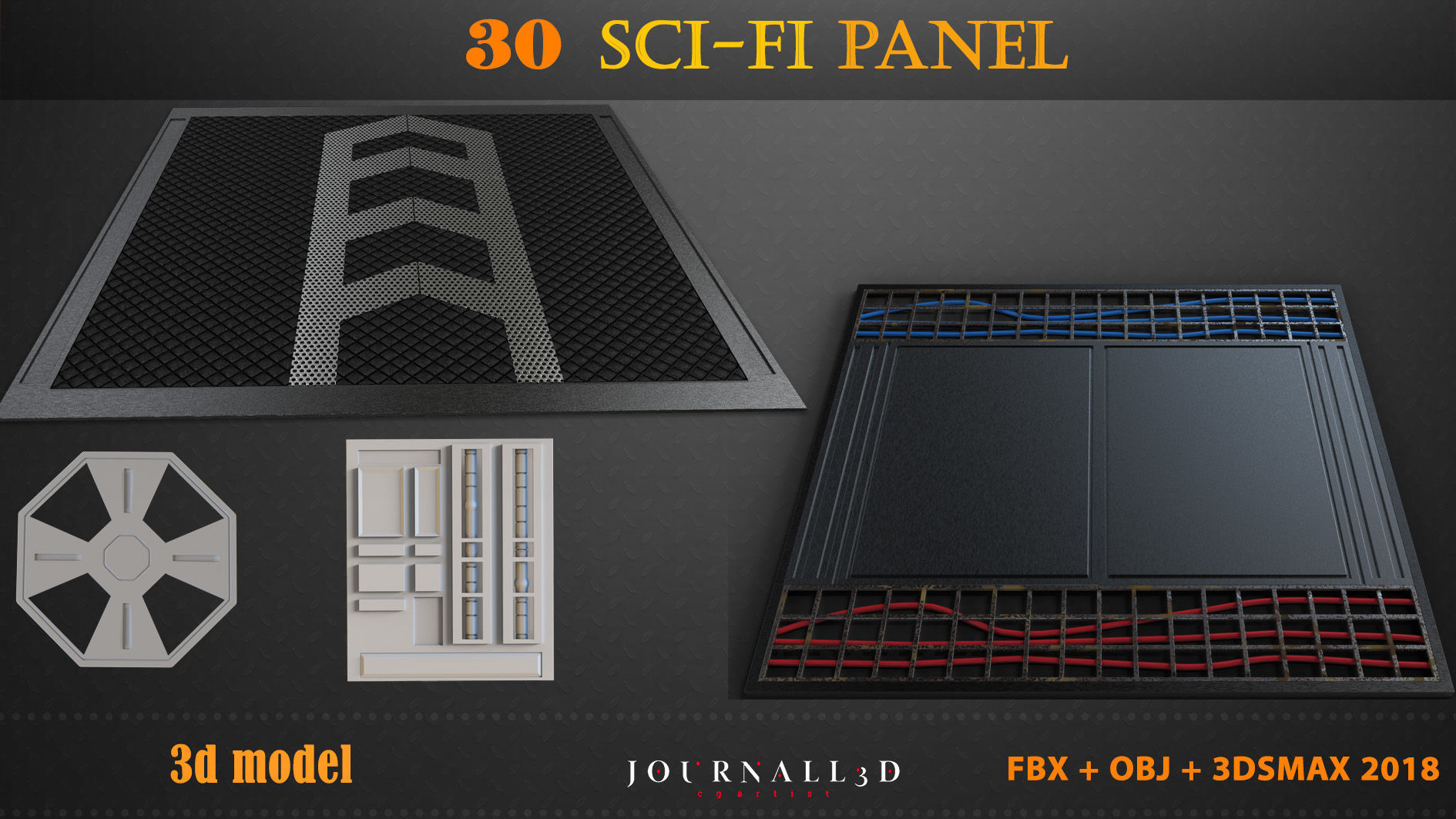 30 SCIFI  panels 3D model_3