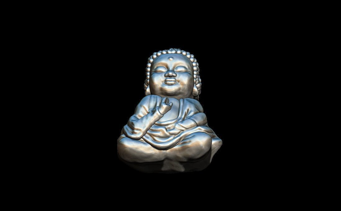 Baby Buddha 3D print model_3