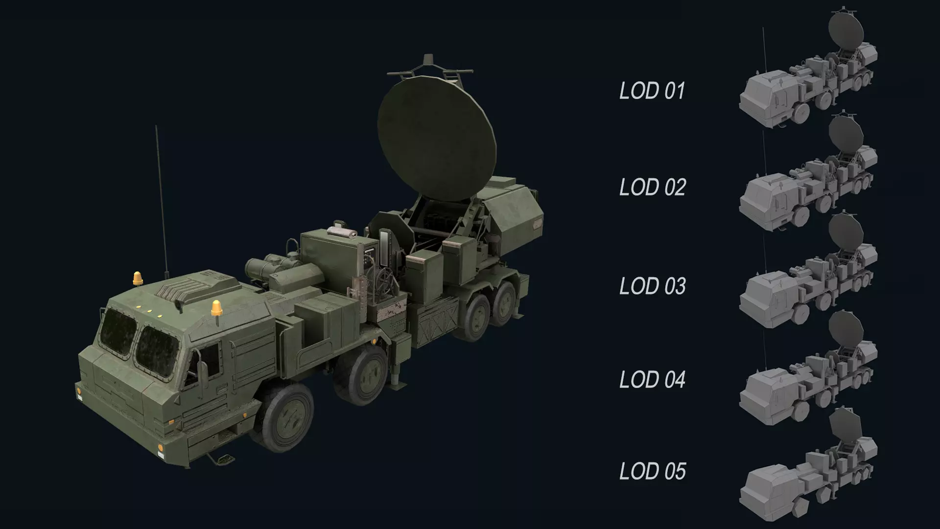 Asset - Army - Krasukha 2 EW System 3D Model Realistic Low-poly 3D model_0