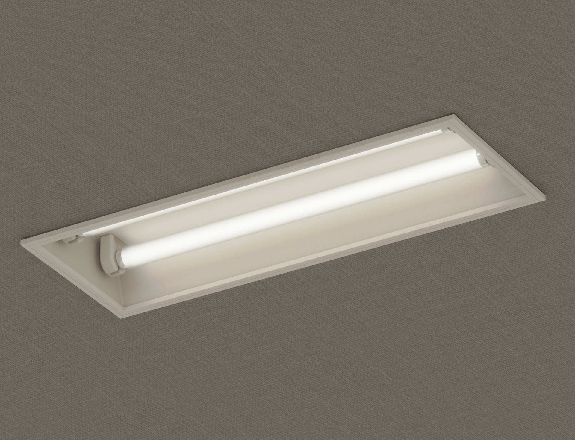 Fluorescent Lights-2 Low-poly 3D model_8