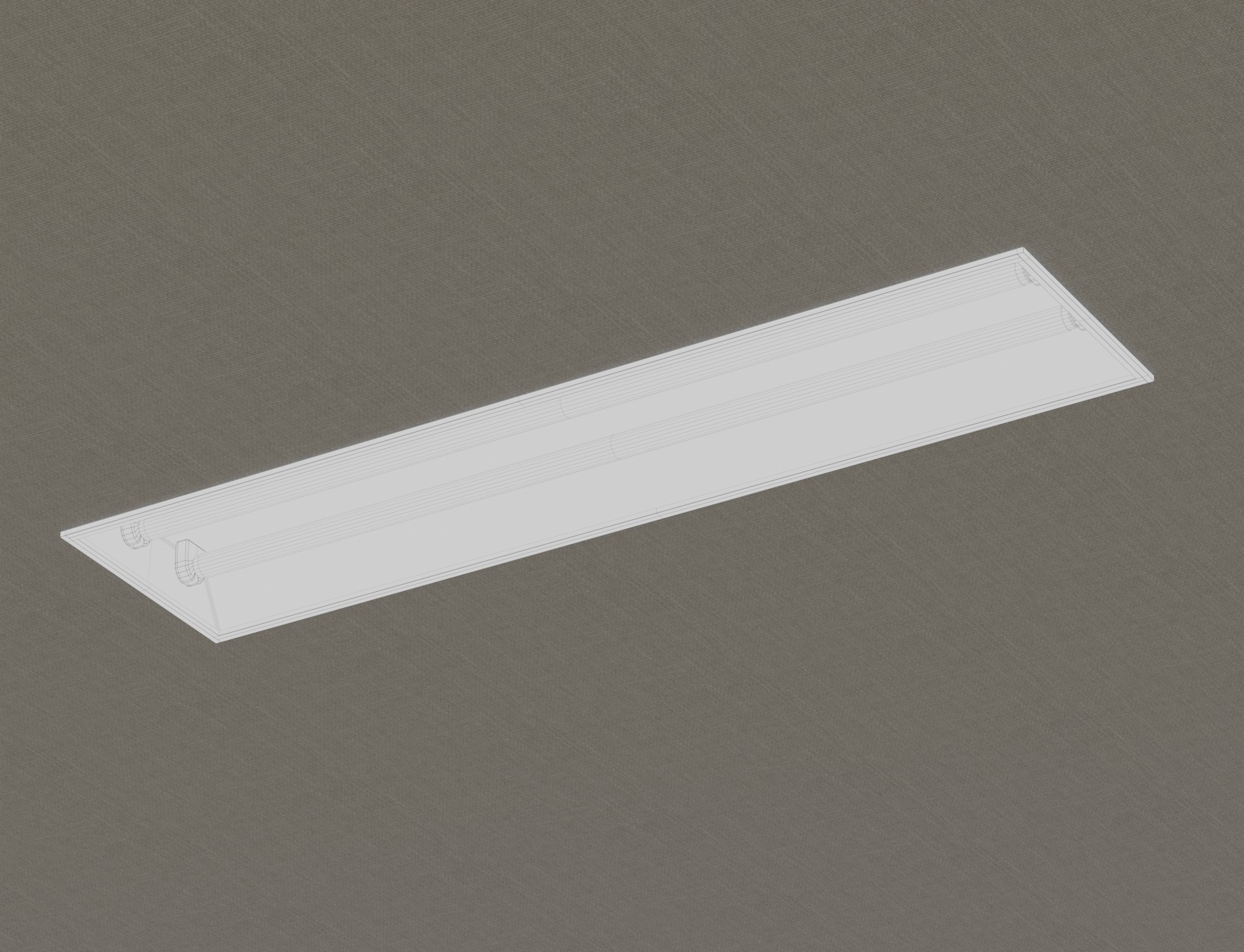 Fluorescent Lights-2 Low-poly 3D model_7