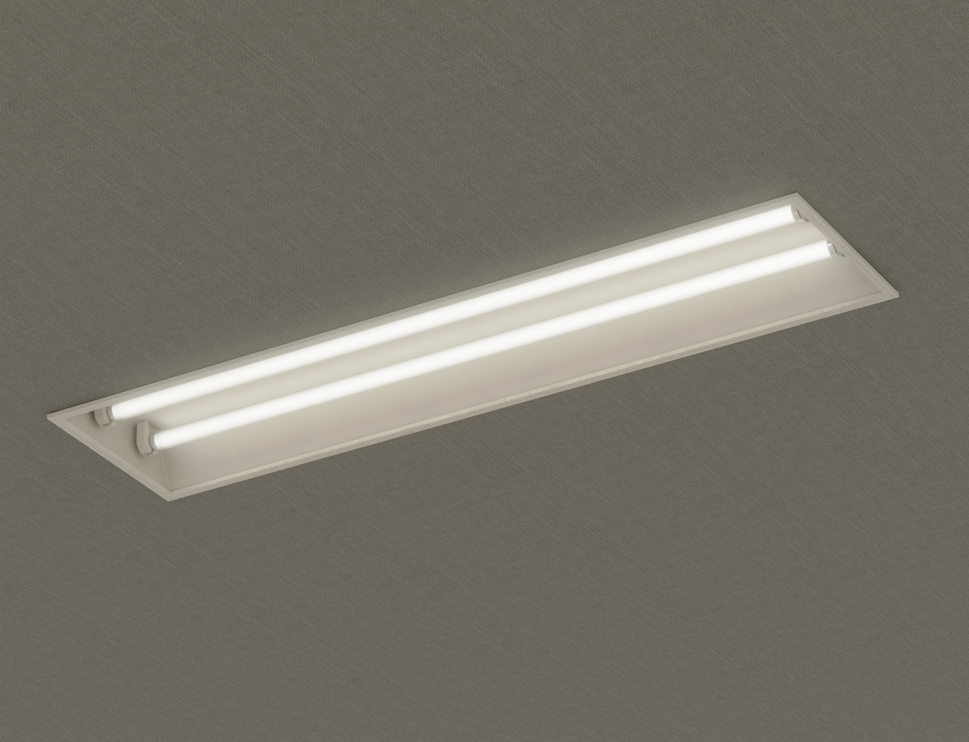 Fluorescent Lights-2 Low-poly 3D model_6