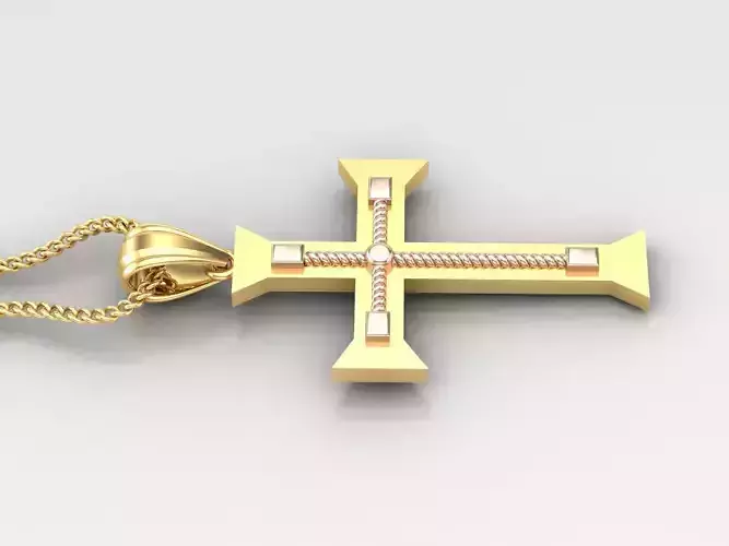 Jesus Christ Cross Pendant Print 4CP100