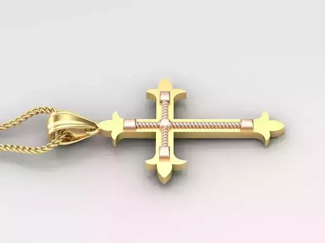 Jesus Christ Cross Pendant Print 4CP094