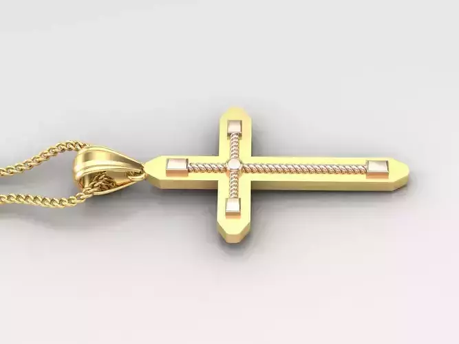 Jesus Christ Cross Pendant Print 4CP093