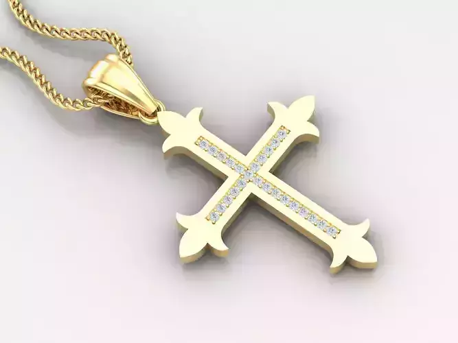 Jesus Christ Cross Pendant Print 4CP090