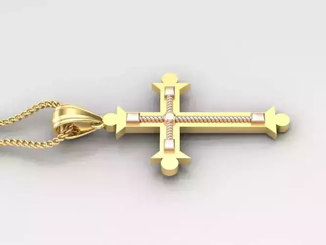 Jesus Christ Cross Pendant Print 4CP089