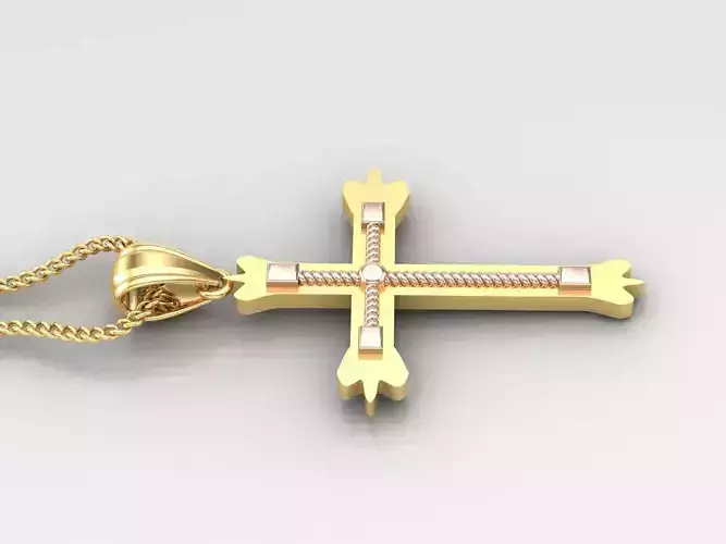 Jesus Christ Cross Pendant Print 4CP088