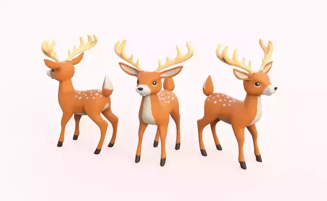 Cartoon Reindeer Cute