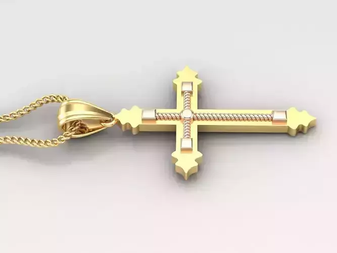 Jesus Christ Cross Pendant Print 4CP083