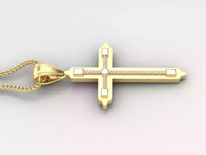 Jesus Christ Cross Pendant Print 4CP082