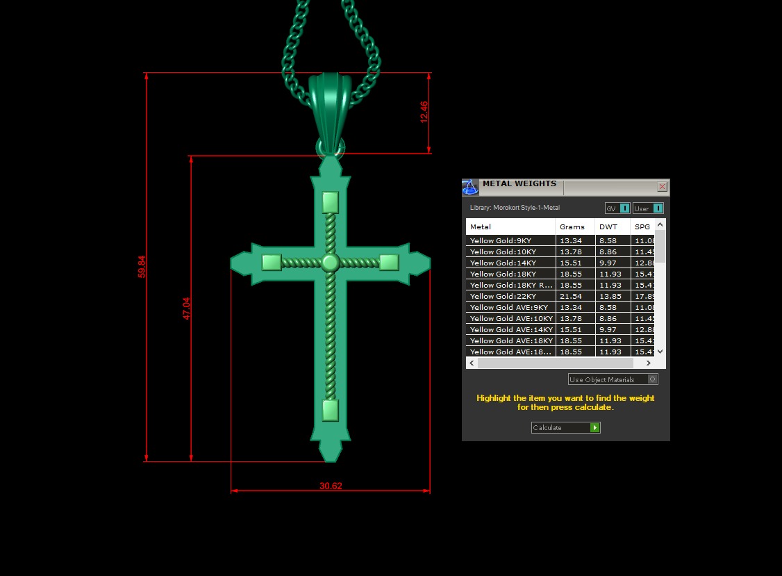 Jesus Christ Cross Pendant Print 4CP080 3D print model_1