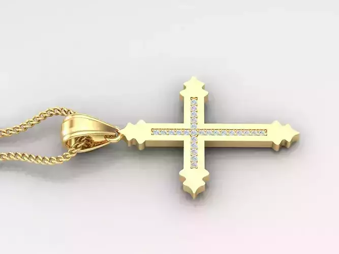 Jesus Christ Cross Pendant Print 4CP079