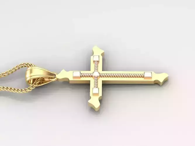 Jesus Christ Cross Pendant Print 4CP077