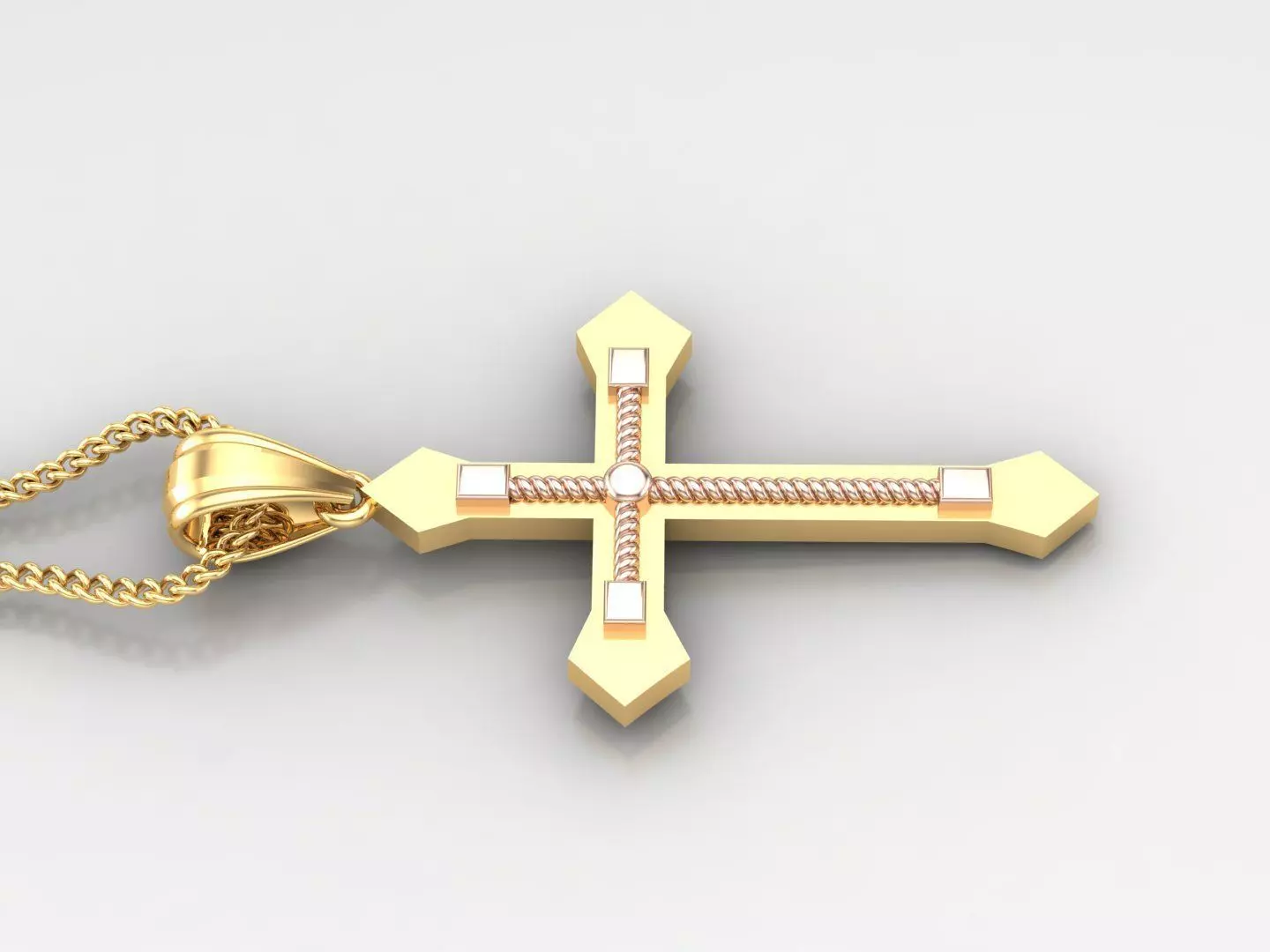 Jesus Christ Cross Pendant Print 4CP076 3D print model_0