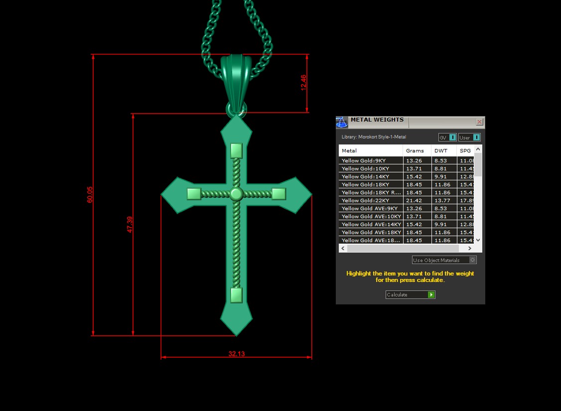 Jesus Christ Cross Pendant Print 4CP076 3D print model_1