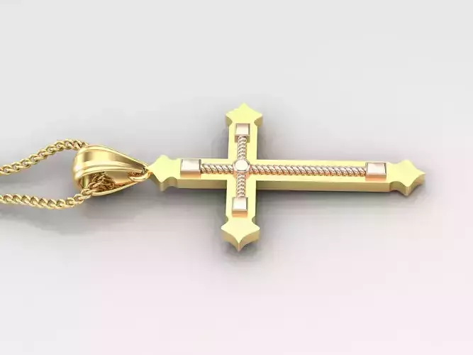 Jesus Christ Cross Pendant Print 4CP073