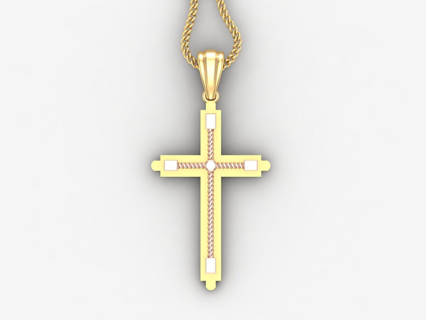 Jesus Christ Cross Pendant Print 4CP072 3D print model_4