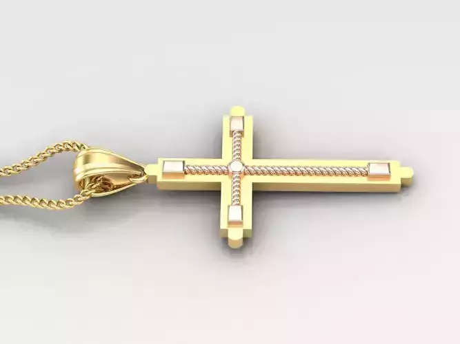 Jesus Christ Cross Pendant Print 4CP072