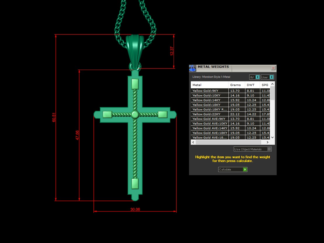 Jesus Christ Cross Pendant Print 4CP072 3D print model_1