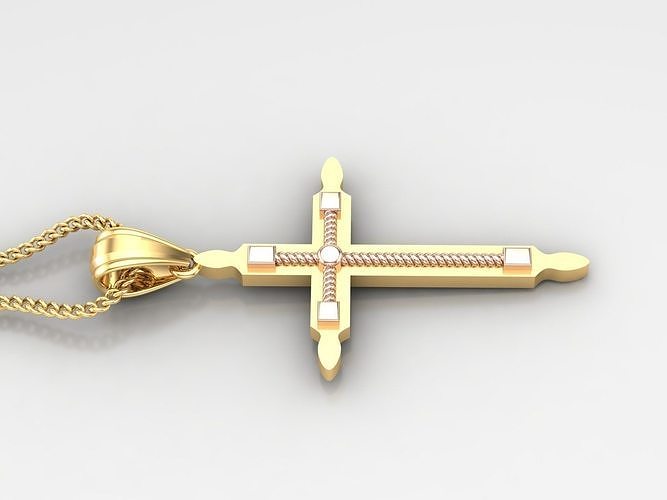Jesus Christ Cross Pendant Print 4CP071 3D print model