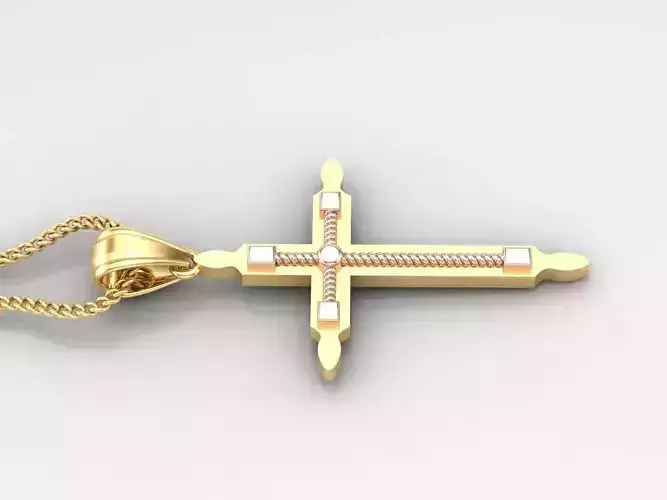 Jesus Christ Cross Pendant Print 4CP071