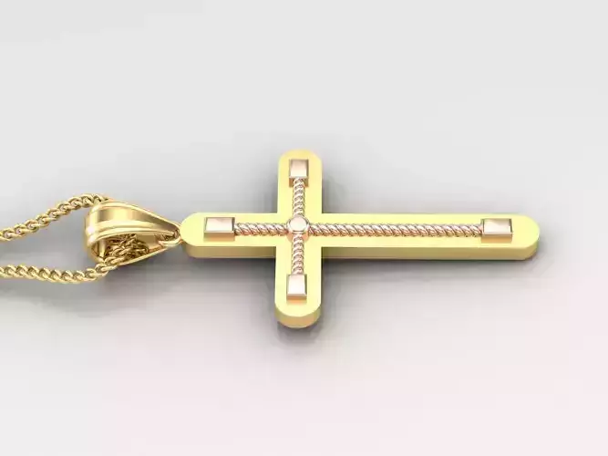 Jesus Christ Cross Pendant Print 4CP069