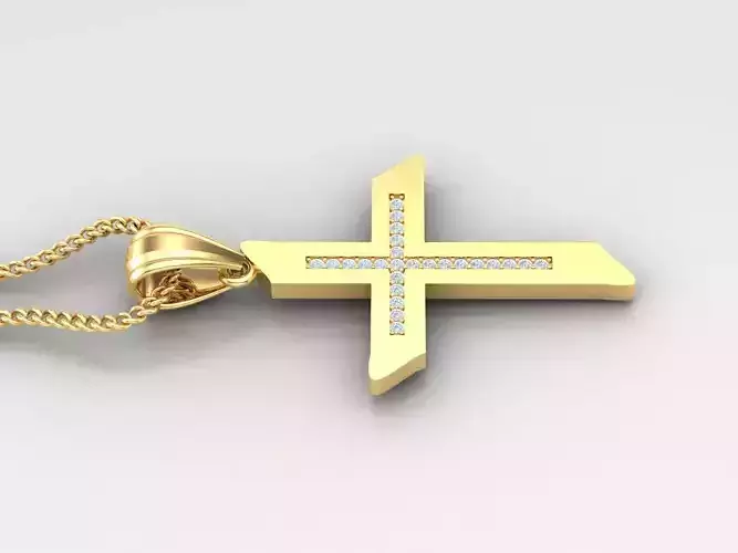 Jesus Christ Cross Pendant Print 4CP068