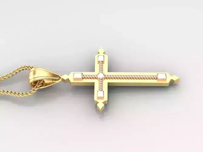 Jesus Christ Cross Pendant Print 4CP065