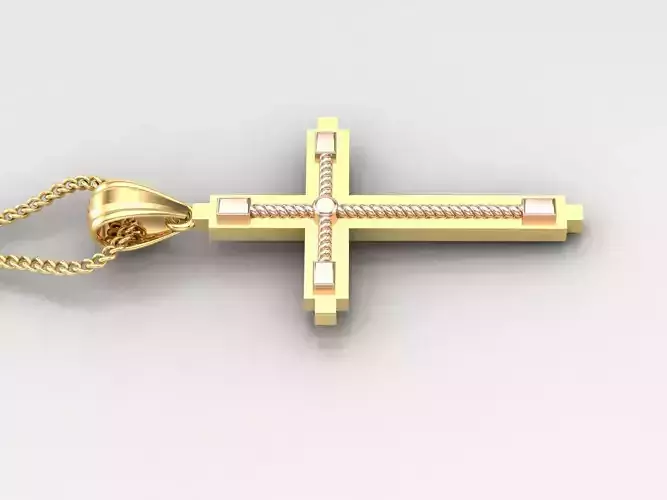 Jesus Christ Cross Pendant Print 4CP064