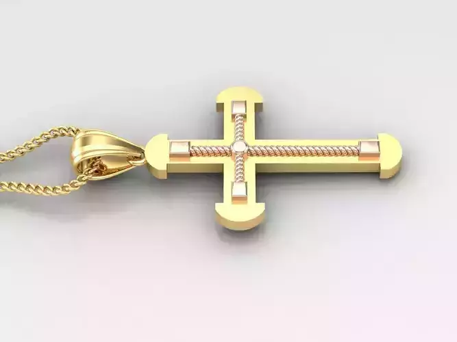 Jesus Christ Cross Pendant Print 4CP062