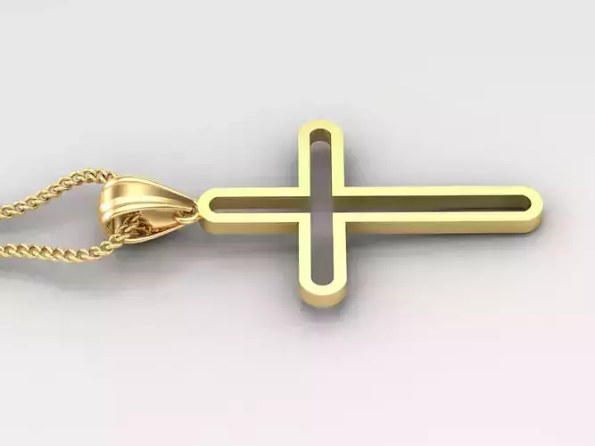 Jesus Christ Cross Pendant Print 4CP061