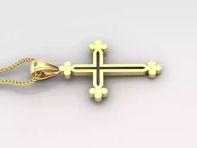 Jesus Christ Cross Pendant Print 4CP058